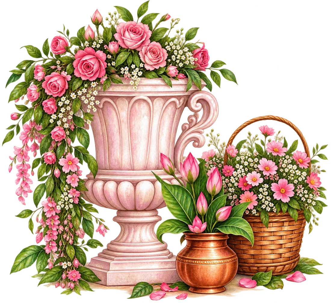 Pink floral arrangement