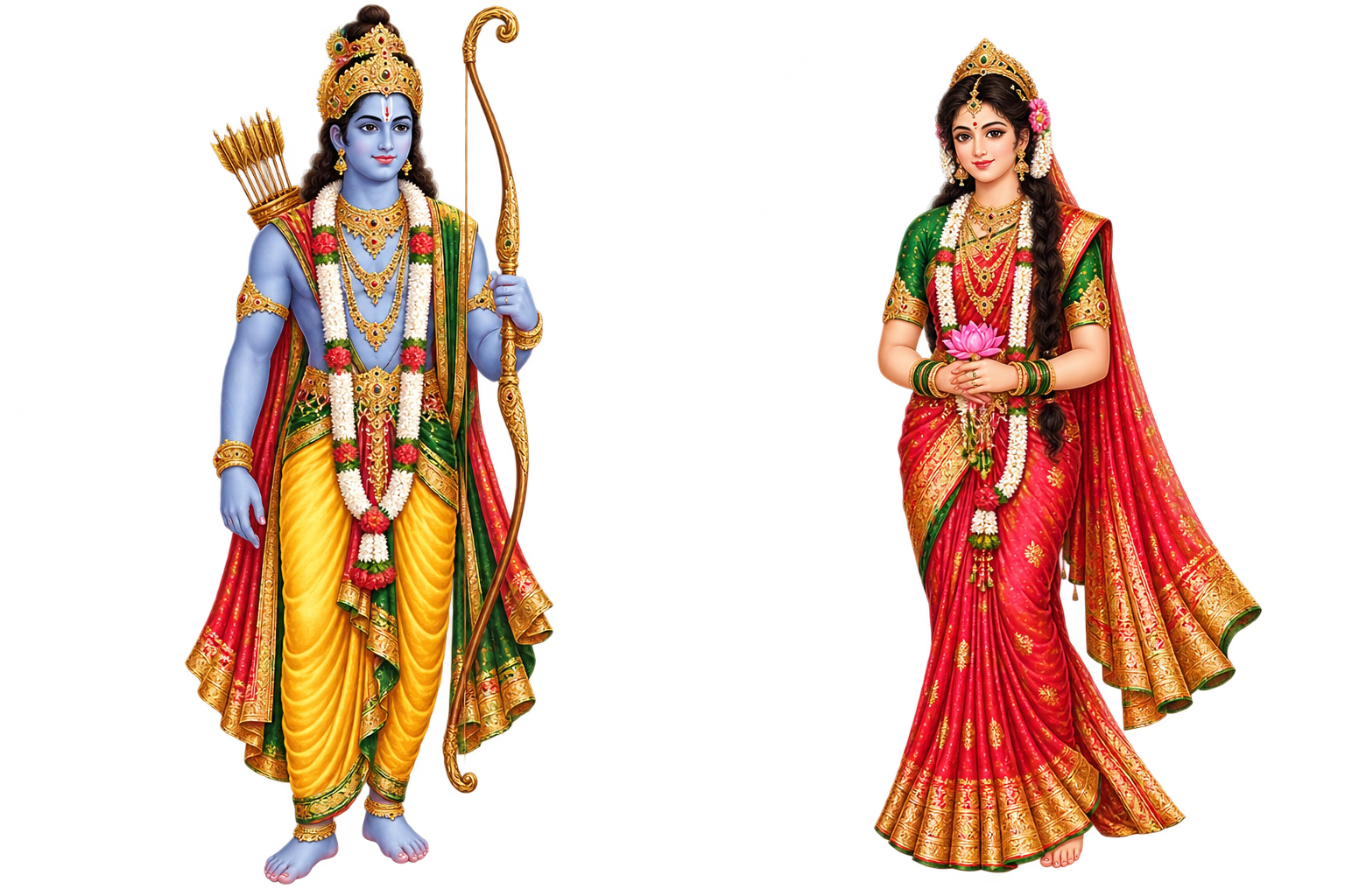 Rama and Sita at the sacred fire