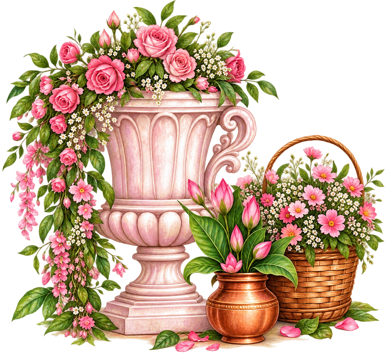 Pink floral arrangement